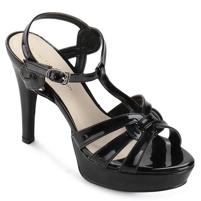 Nicholas Edison Heel Caroline Sandal Platform Heels Strappy Glossy