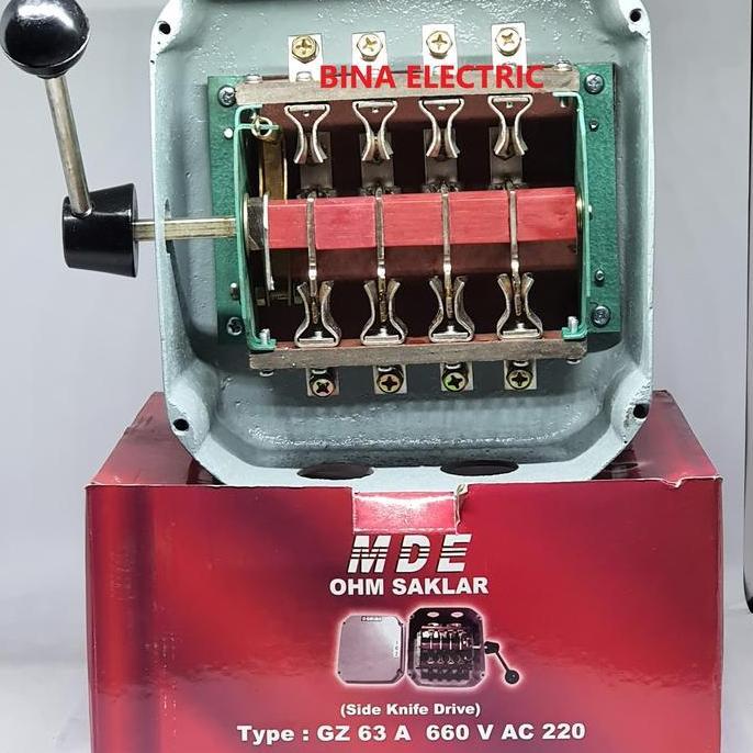 monicstar.id- Ohm Saklar MDE GZ 4P 63A Side Drive / COS MDE GZ 4 Phase 63 Ampere Diskon