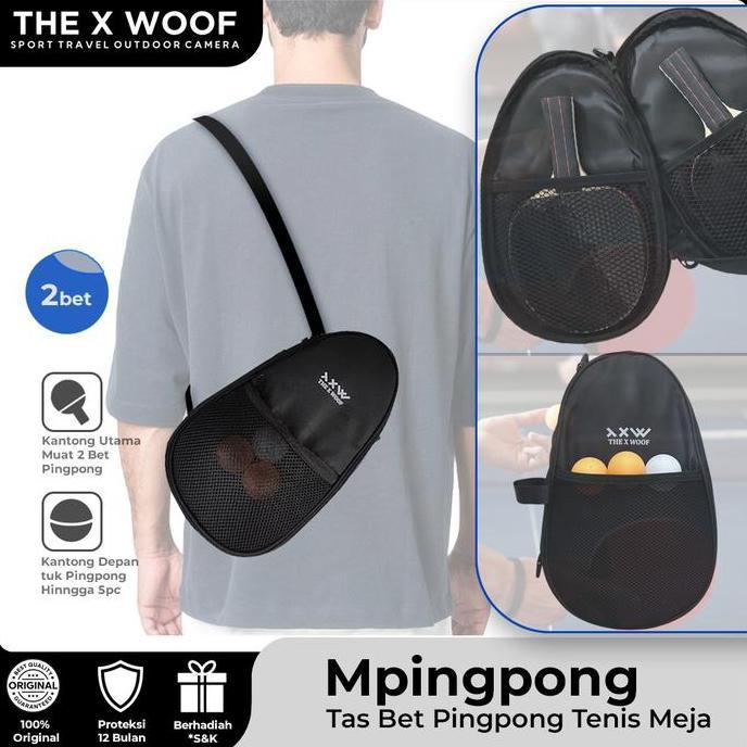The X Woof Mpingpong1-To Tas Raket Pingpong 2 Bet Bat Tas Raket Tenis Meja Anti Cipratan Air
