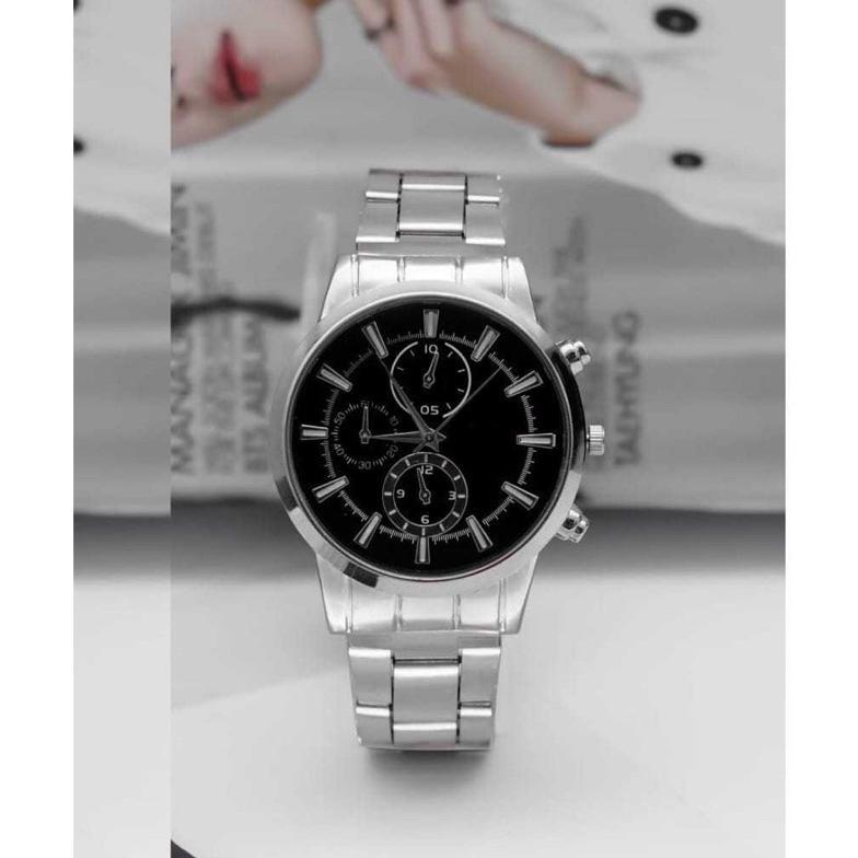 HEMAT (COD)JAM TANGAN COUPLE FASHION ARMY STRAP RANTAI (DIKIRIM JAKARTA)
