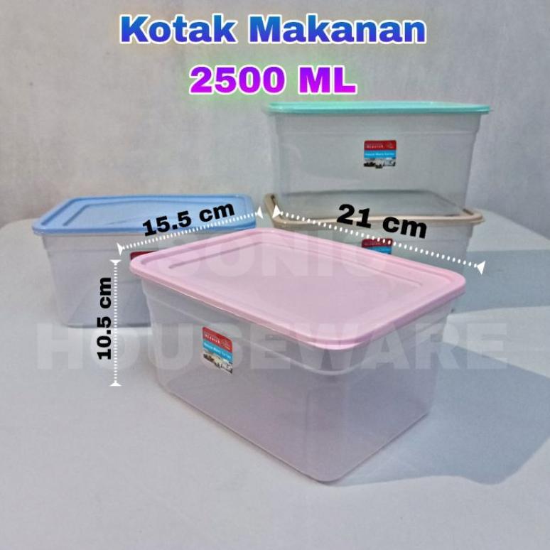 Best Sale Toples Kotak Makan Makanan Sealware Segi Wadah Food Box 2500 Ml Tutup Warna Bening Pack Pl