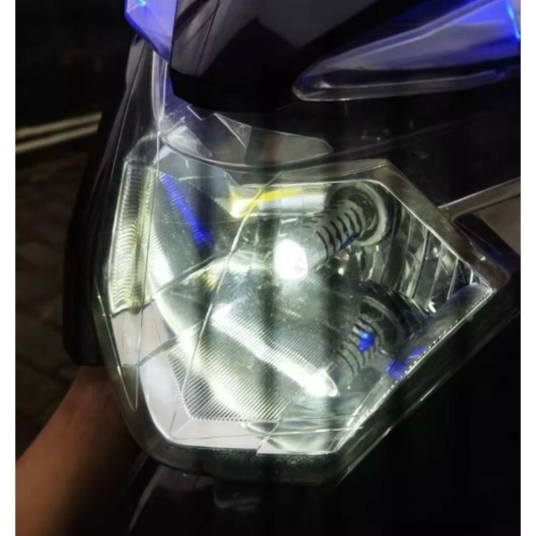 BIG SALE Lampu Led Laser H6 BA20D 2WARNA BHOLAM LAMPU UTAMA MOTOR LED LASER H6 BA20D