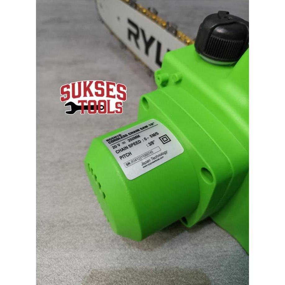 Mesin Gergaji Potong Pohon Baterai Ryu Cordless Chain Saw Chainsaw