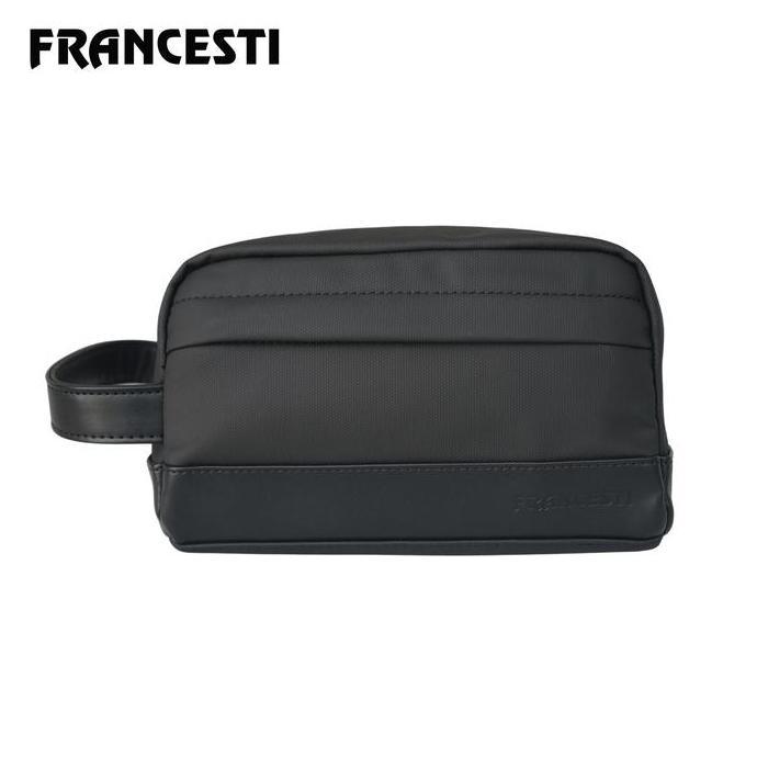 Francesti Clutch Bag Pria Kanvas 9510 Black Hitam Canvas