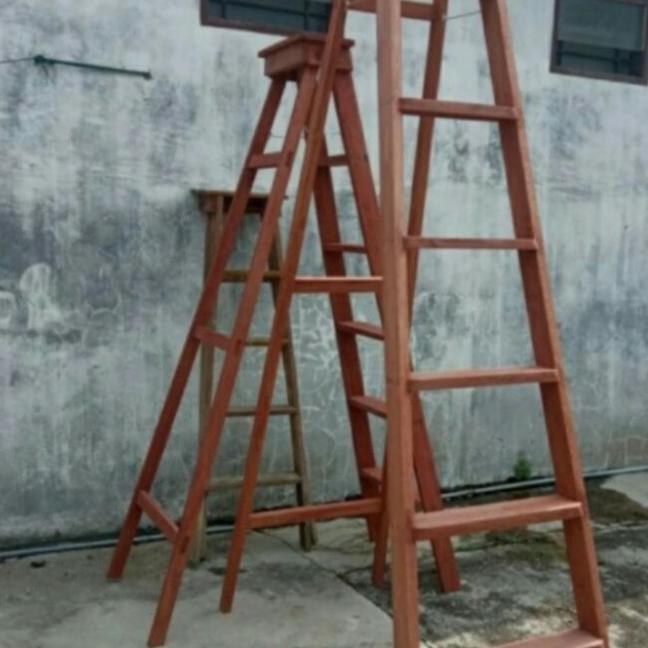 [Khusus Medan] Tangga Kayu Lipat A @ 2.5 Mtr Khusus Medan Free Ongkir Fisik (Tidak Terima Diluar Are