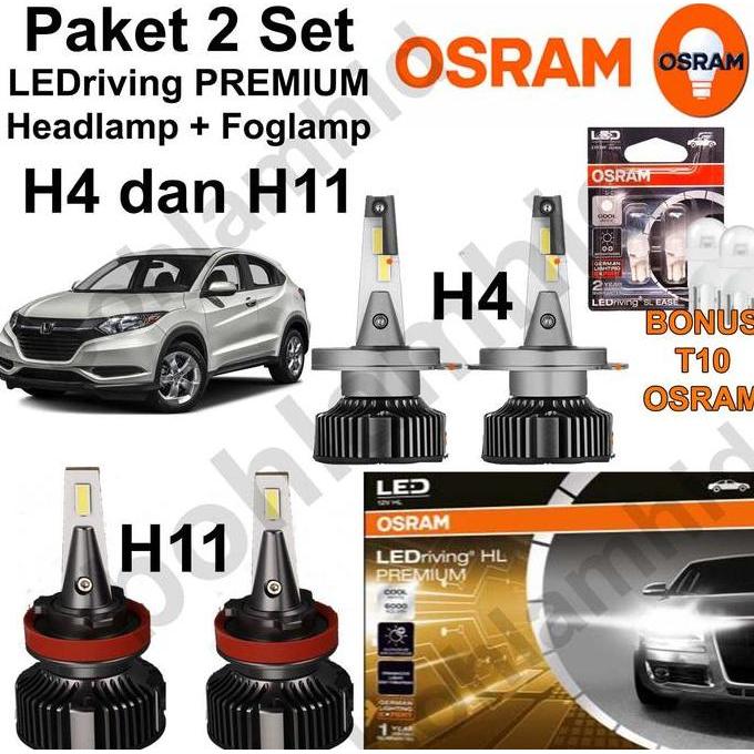 Lampu LED HRV Osram Premium Paket 2 Set Headlamp H4 + Foglamp H11