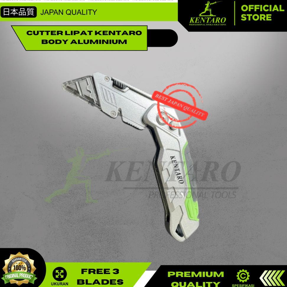 CUTTER KATER LIPAT FOLDING LOCK BACK SERBA GUNA KNIFE KTR 675 PEMOTONG KERTAS KENTARO JAPAN QUALITY