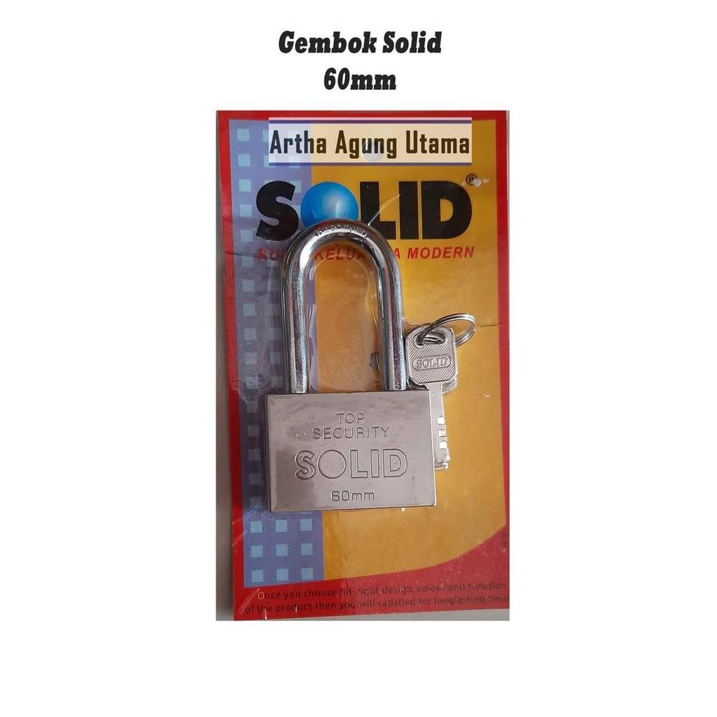 ;&;&;&;&] Kunci Gembok Solid 809 L SN Silver Kotak 60mm Tebal