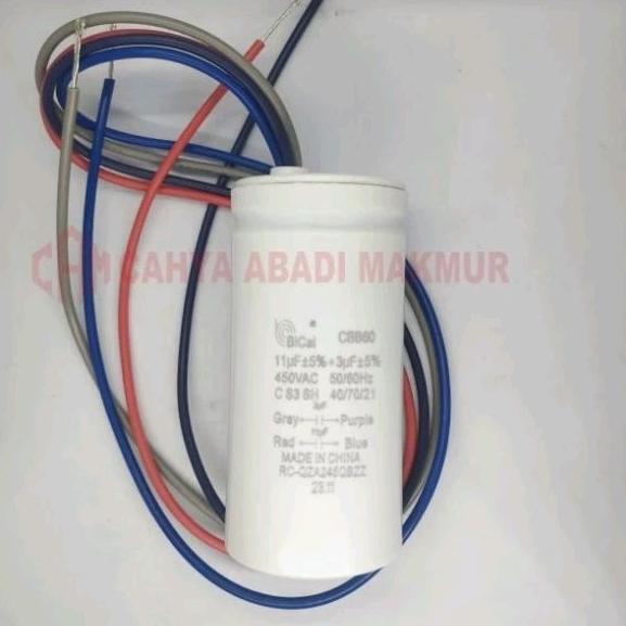 Kapasitor Mesin Cuci Sharp 11+3 Uf Capasitor Mesin Cuci Sharp Original