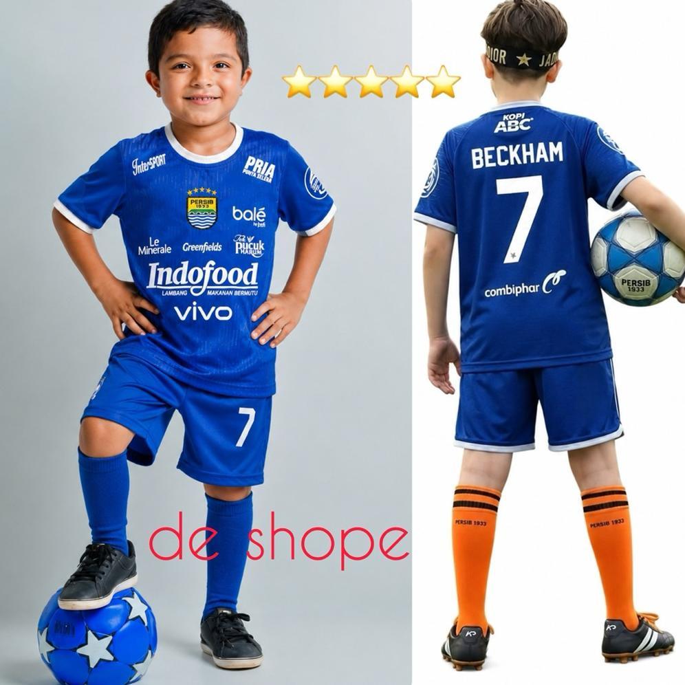 OFFICIAL BISA COD / SETELAN BAJU BOLA PERSIB UNTUK ANAK 1 - 14 TAHUN TERBARU / BAJU BOLA ANAK TERMUR
