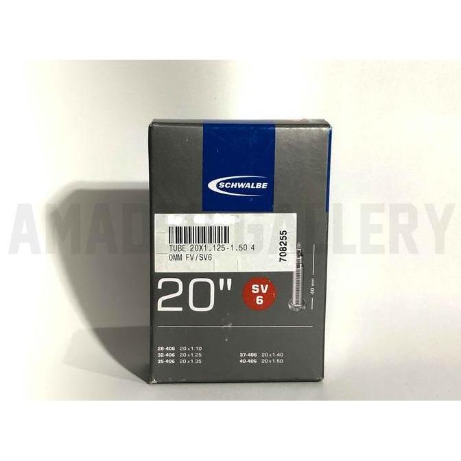 Ban Dalam Schwalbe Sv6 20 406 Presta 40Mm 20 Murni Seli Minion Ori
