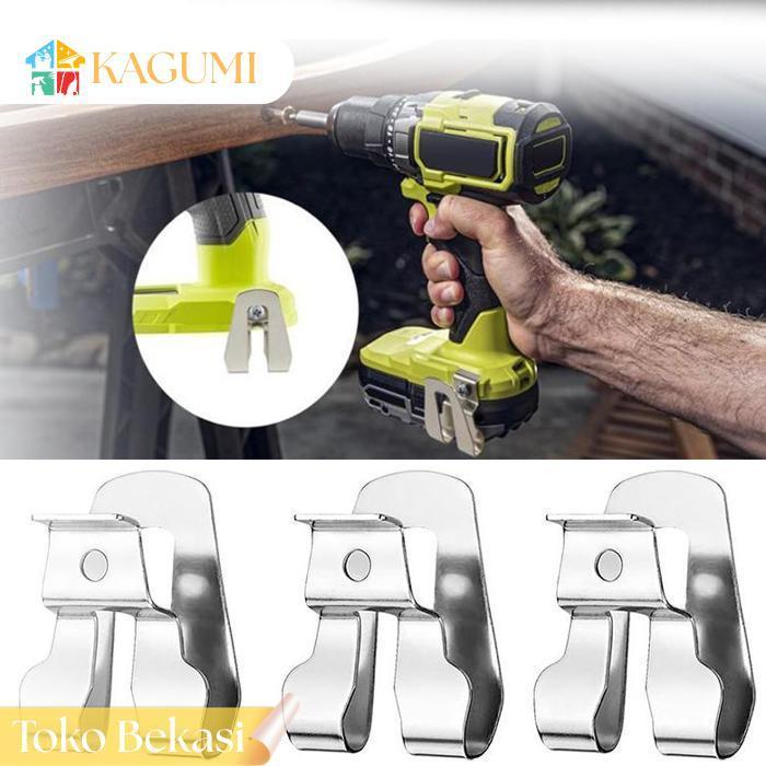 Kagumi 3pcs Belt Klip Bor Cordless Kait Bor Impact Wrench Belt Clip Cantolan Mesin Bor Universal Rea