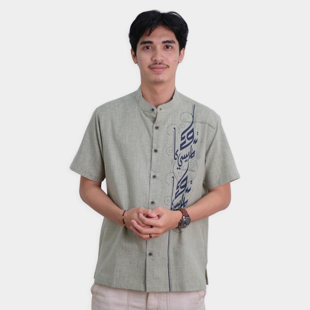 BEST SALE POSHBOY BAJU KOKO LENGAN PENDEK BAJU MUSLIM PRIA BAHAN KATUN - LEVANT