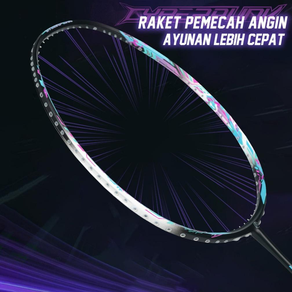 READY STOCK ALPSPORT New SBPK Cyberpunk Raket Bulutangkis Max 28LBS/5U/77g 100% Serat Karbon Hitam D