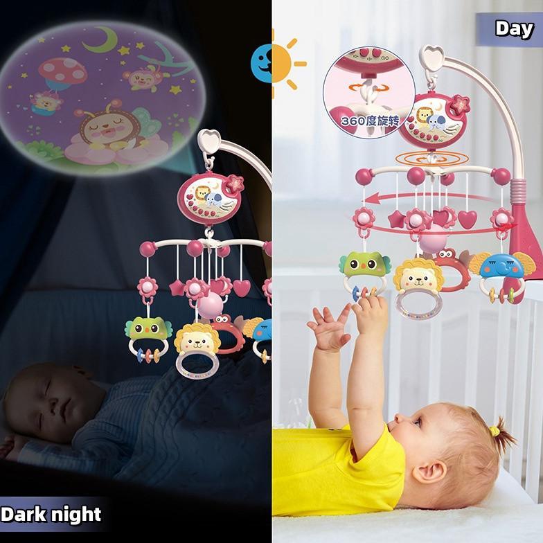 TERBARU ISABELLA Remote Control Memutar Bel Tempat Tidur / Crib Bell Toys / Crib Hanging Toys / Main