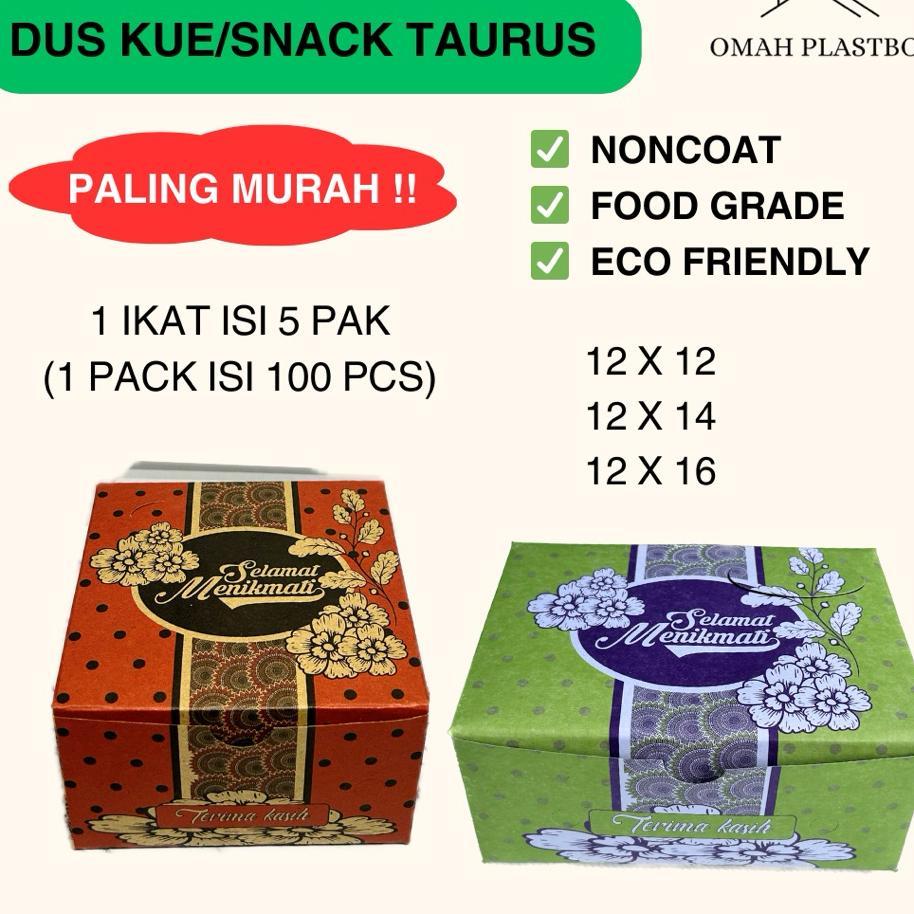Dus Kue Snack Taurus 100 Pcs - Box Makanan Kue