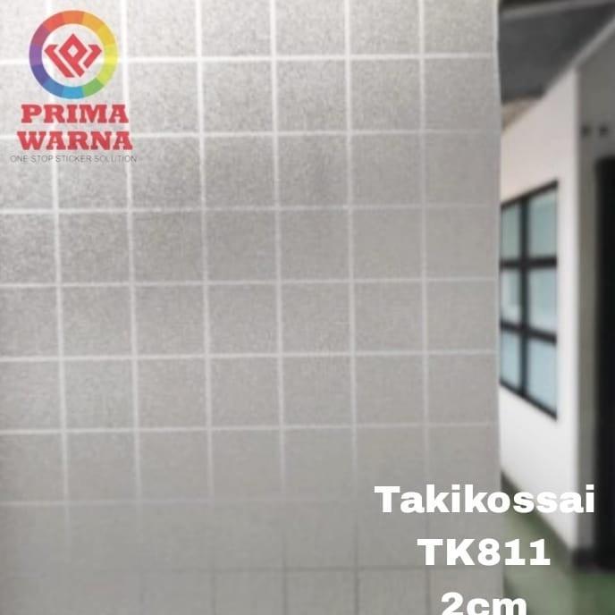 Stiker Kaca Es Film Sandblast Takikossai Motif Kotak