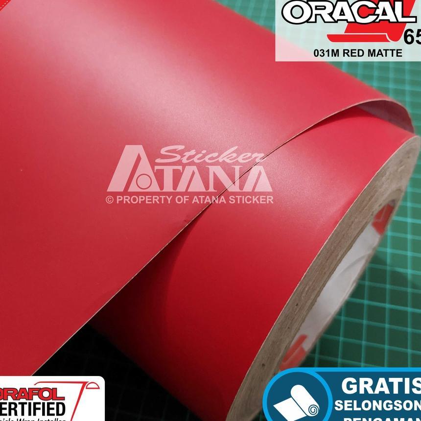 Skotlet Merah Doff Oracal 651 Scotlet Red Matte Stiker Matt Dop Meteran Sticker Decal Roll Scotlite 