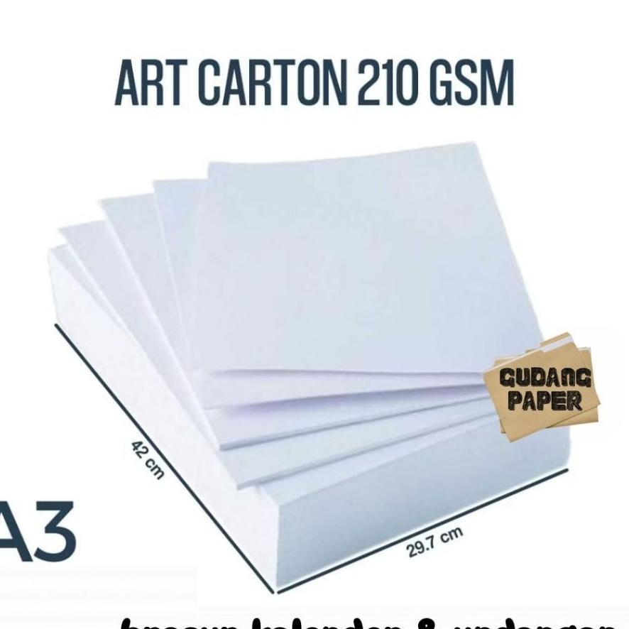 Art Carton 210 Gsm A3 Isi 50 Lembar / Kertas Art Carton 210 Gsm A3