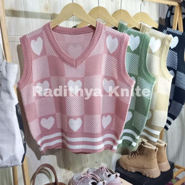Rompi Love Heart-Rompi Vest Korea