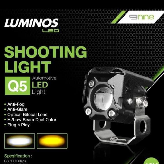 Lampu Tembak LUMINOS Q6 Lampu Tembak Laser 2 Mata Putih Kuning