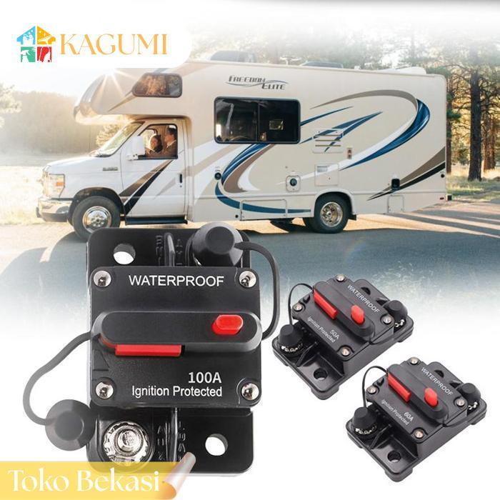 Kagumi Circuit Breaker Fuse Reset Dc12v-24v Circuit Breaker 50a 60a 100a Circuit Breaker Dc Untuk Ca