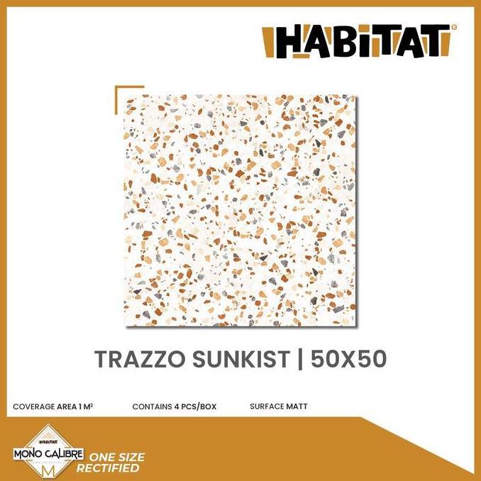 (Good) Habitat Trazzo Sunkist 50x50 Keramik Motif Teraso Warna Milan