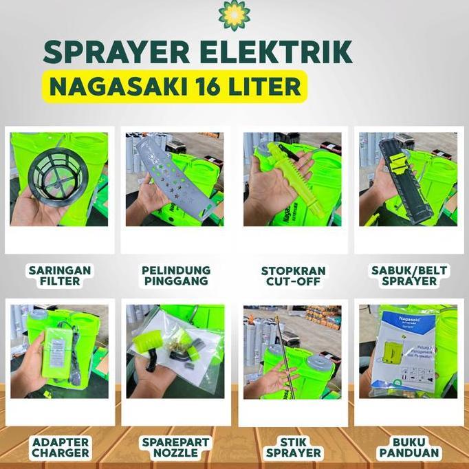 Sprayer Elektrik Nagasaki 16 Liter 12 Psi | Tangki Sprayer Tanaman