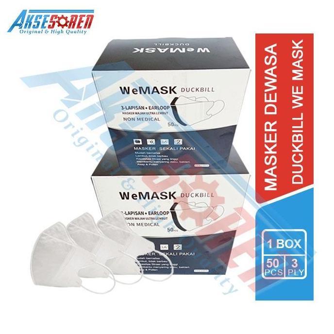 (Good) Masker Duckbill We Mask [1 Box / 50 Pcs / 3 Ply] / Masker Wajah / Dewasa / Masker Mulut / Mas