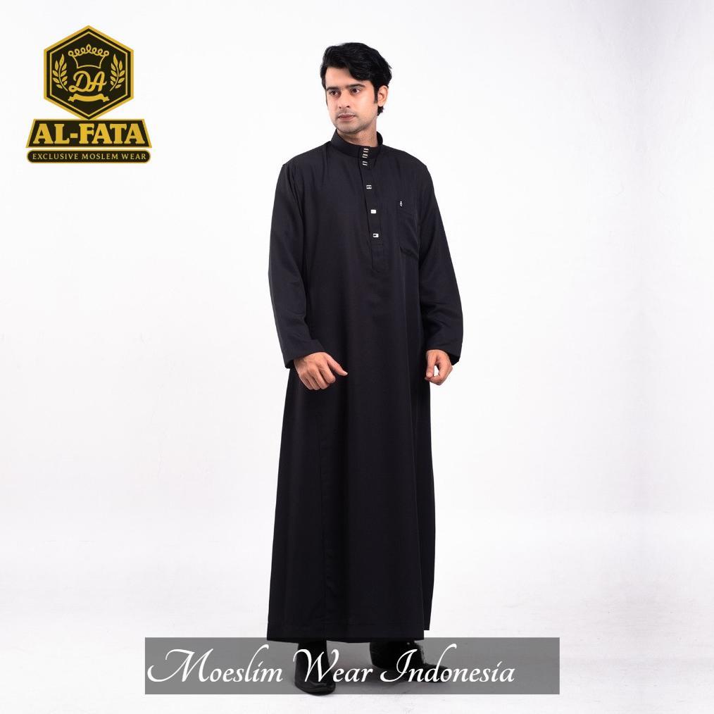 NEW ALFATTA | BAJU JUBAH SAUDI PRIA LENGAN PANJANG POLOS NON-MANSET TYPE KANCING SNAP PREMIUM DENGAN