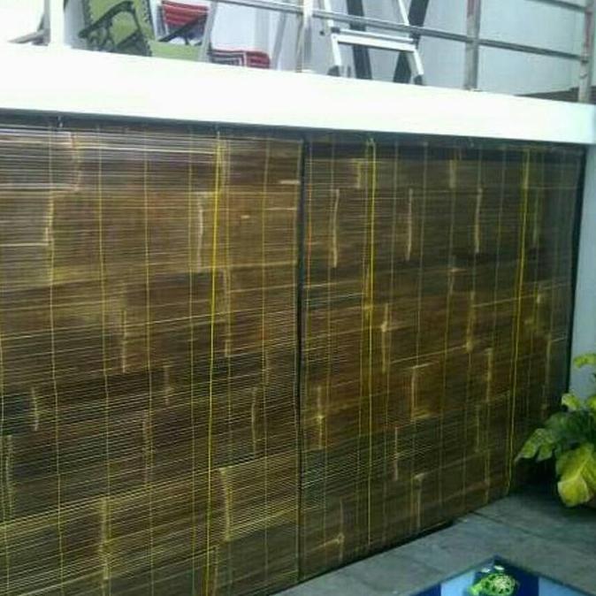 Tirai bambu hitam ukuran  custom