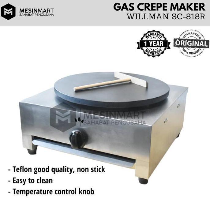 Gas Crepe Maker Mesin Crepes WILLMAN SC-818R GARANSI