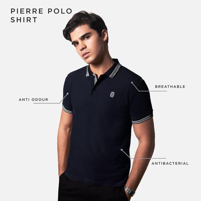 Thsr- Smith Berlin Pierre Polo Slim Fit Katun Pria - Kaos Polo Kerah Lengan Pendek Casual