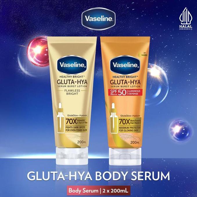 Care- Deals Vaseline Gluta Hya Flawless Brht 200Ml + Vaseline Gluta Hya Spf 50 200Ml / Vaseline Glut