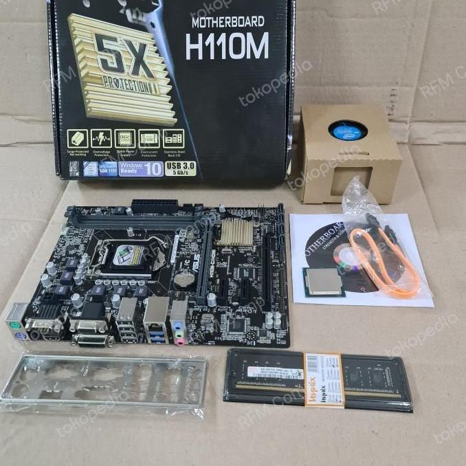 Paketan Mainboard H110 + Core i7 gen7 dan gen6 + Fan + Ram Ddr4/ Tanpa Ram