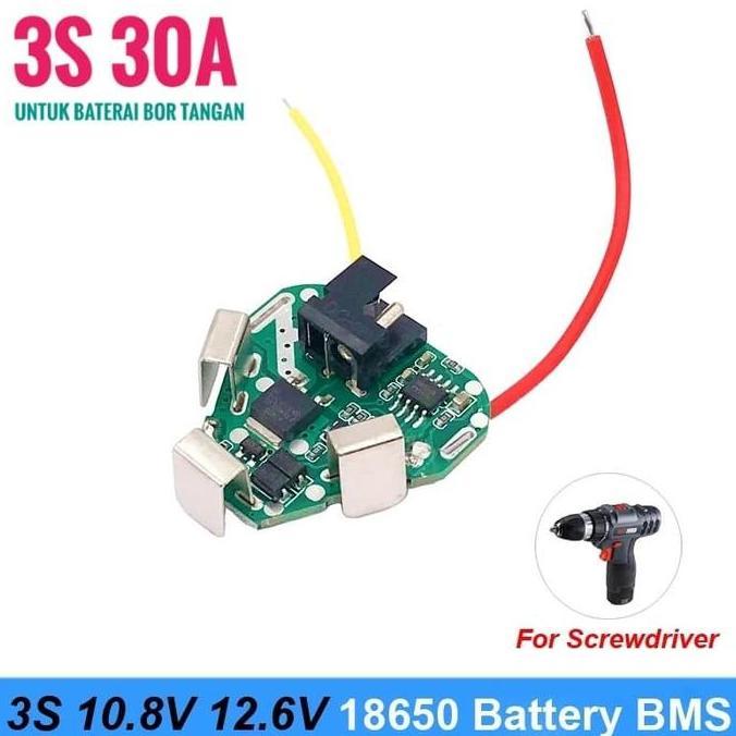 3S 30A BATTERY PROTECTION BOARD BMS UNTUK BATERAI BOR TANGAN 18650 FORSALE