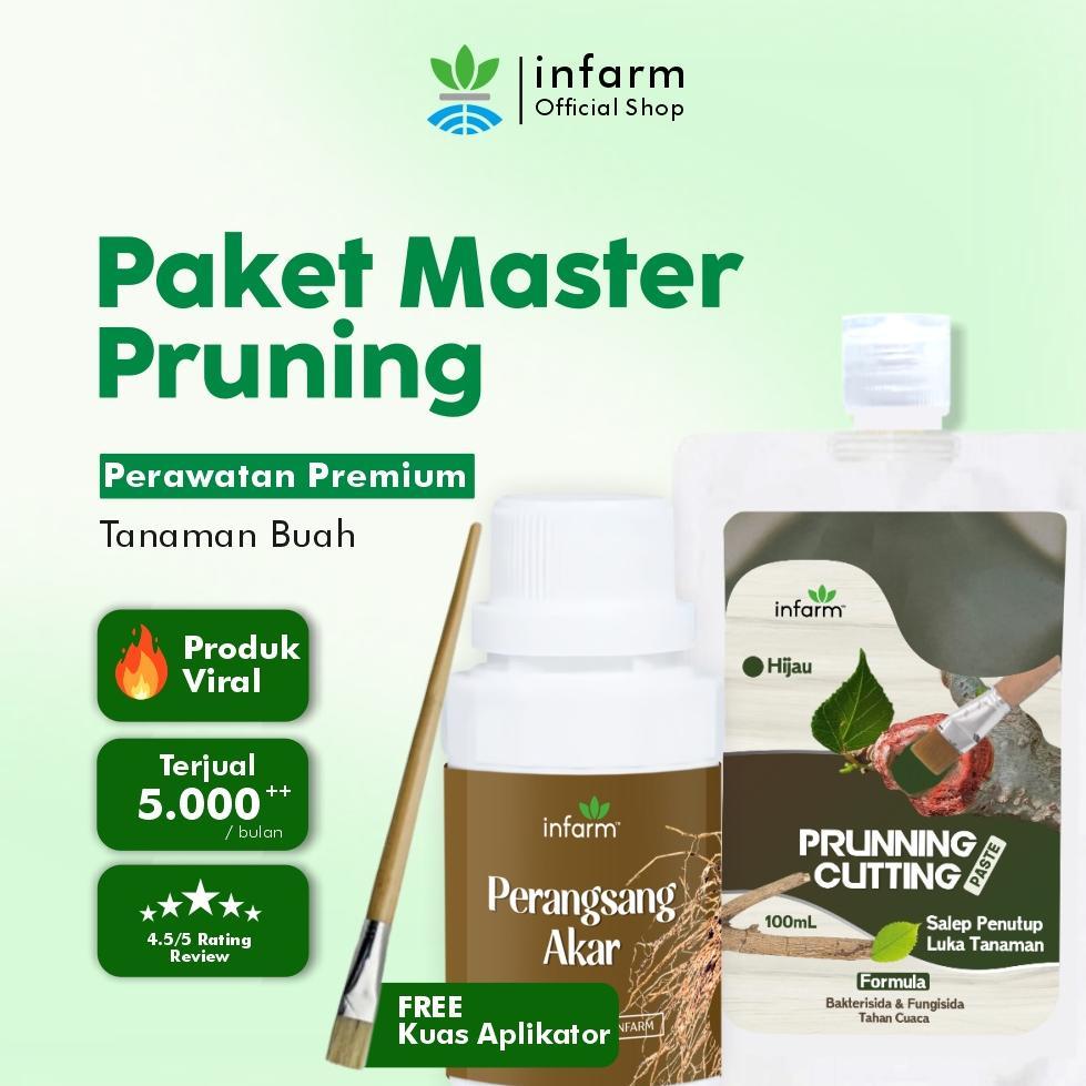 NEW INFARM - Paket Master Pruning Nutrisi Akar Salep Kambium Stek Batang Lengkap Obat Perangsang Aka
