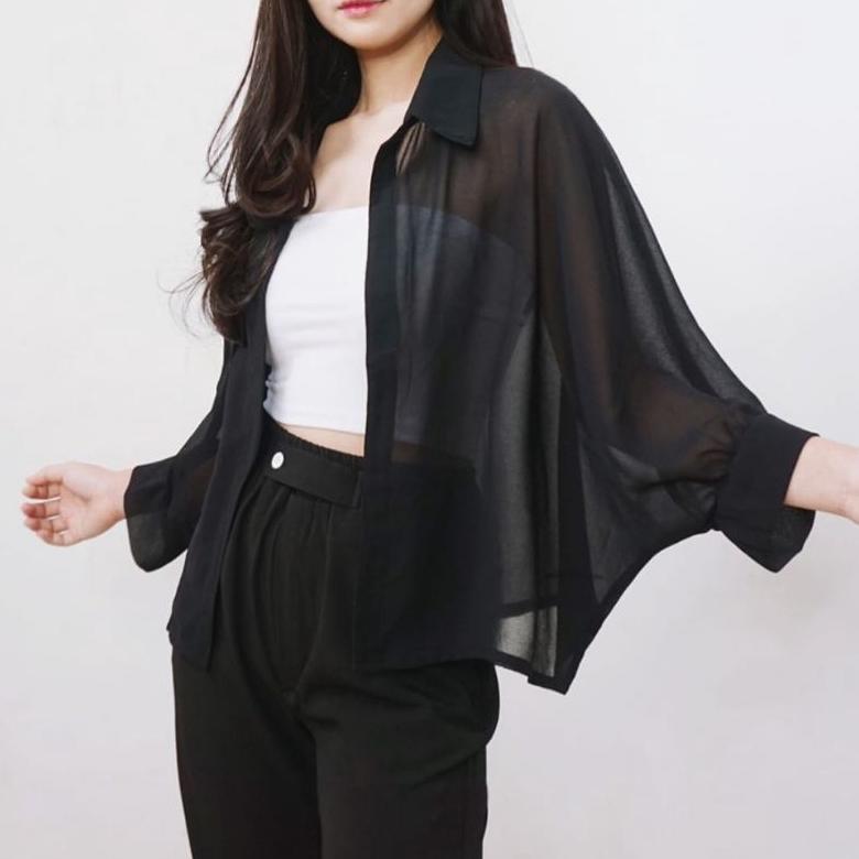 Banting Harga Cardigan Yola Batwing Basic Outer Atasan Wanita (Size Jumbo)