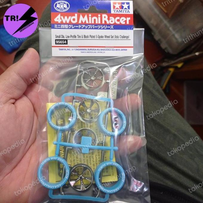 Tamiya 95654 Medium Ban Hard Biru Muda Velg 5 Spoke Asia Challenge