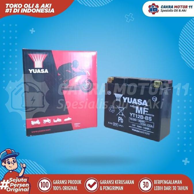 AKI DUCATI 1198 YUASA MOTOR YT 12 B BS LOKAL
