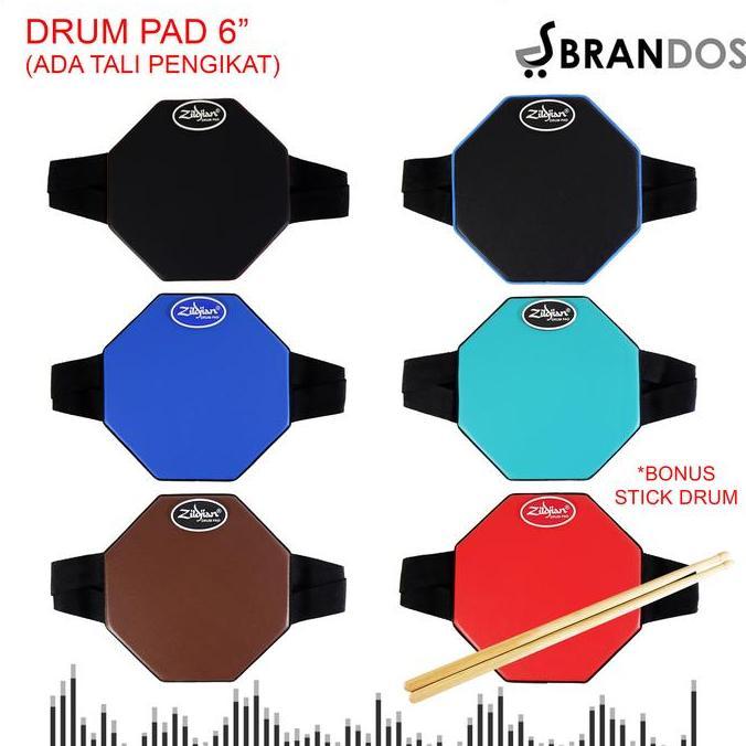 Drum Pad 6 Inch BONUS 1 SET Stick Drum Zildjian TAMA SONOR DPD-06
