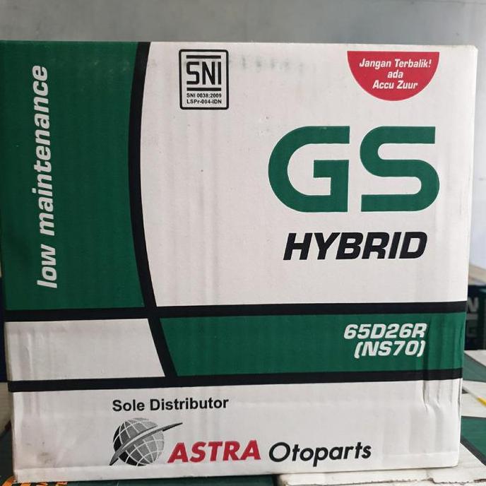 Aki GS ASTRA HYBRID NS70 65ah