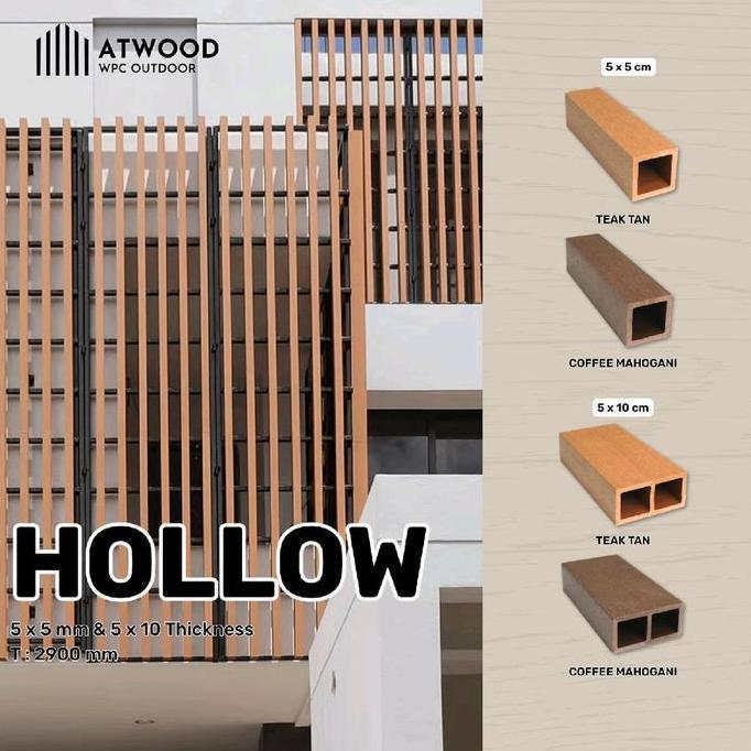 (Good) Hollow Outdoor WPC | Wallpanel WPC Hollow Tube Outdoor