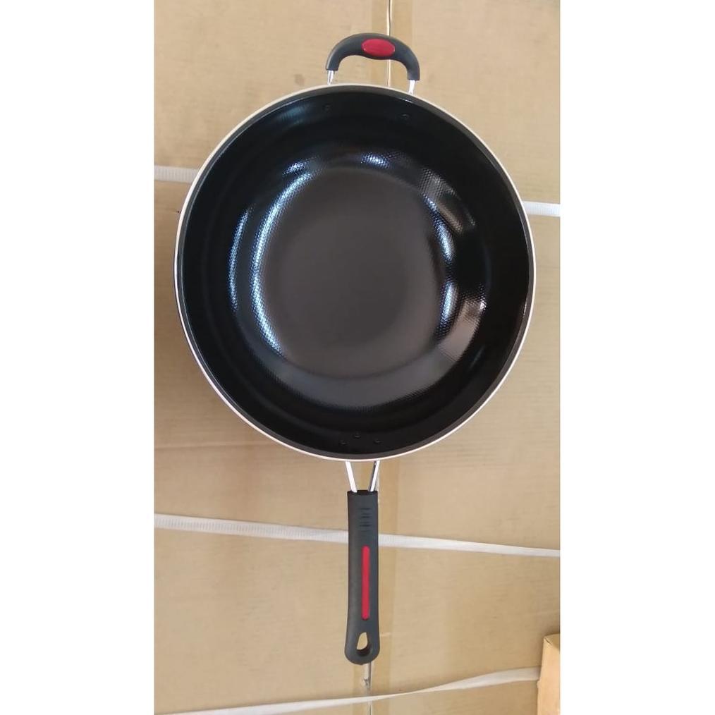 Wajan / Wok Pan / Penggorengan Enamel Gagang 1 uk 36 cm Gionee