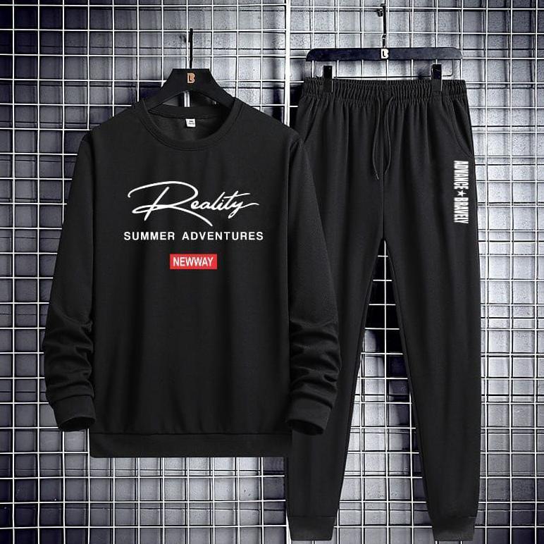NGDIRA - Baju Setelan Pria Setelan Sweater Celana Jogger Setelan Pria Santai