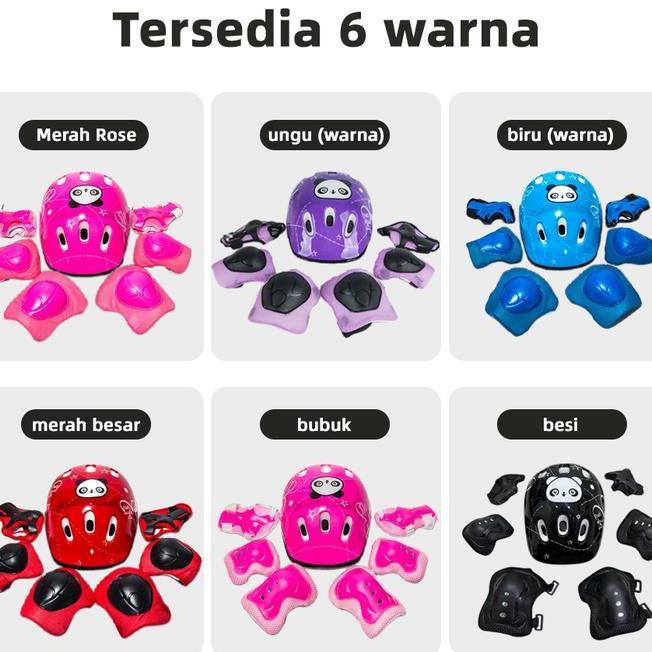 Zlan Alat Pelindung Sepatu Roda Anakanak Bersepeda Sepeda Penyeimbang Skateboard Pelindung Lutut Set