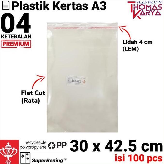 Svve- 30X4.5 Cm Plastik Opp Tebal (Lem) | Plastik A3 | Plastik Hijab
