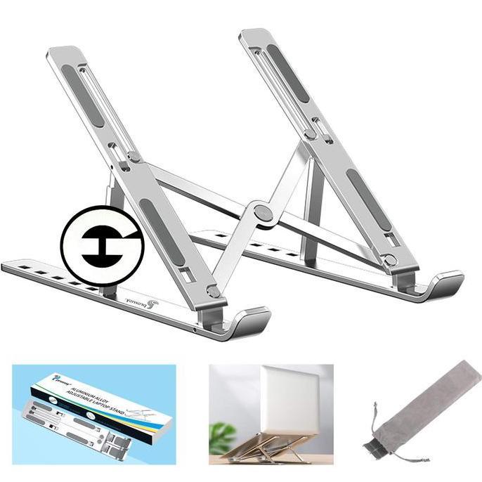 Ariyoseller5 - (Cod) Eg Laptop Stand T7 Holder Aluminium Alloy Adjustable Portable Stand Untuk Lapto