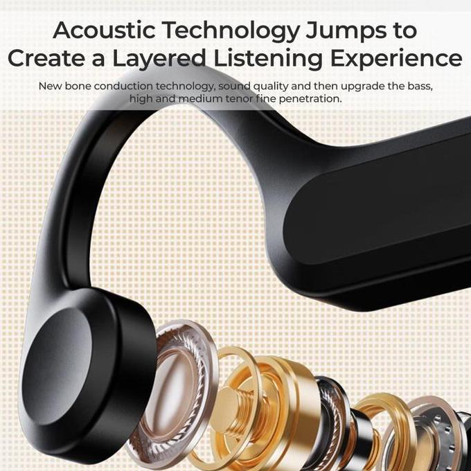 KiiP DTS10 / DTS-10 Wireless Bluetooth Headphone Earphone Earset Bone Conduction Diskon