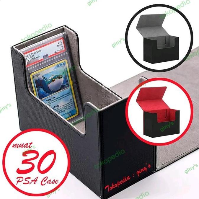 Premium Deck Box Psa Slab / Case Kartu Pokemon / Yugioh - 30 Psa Case